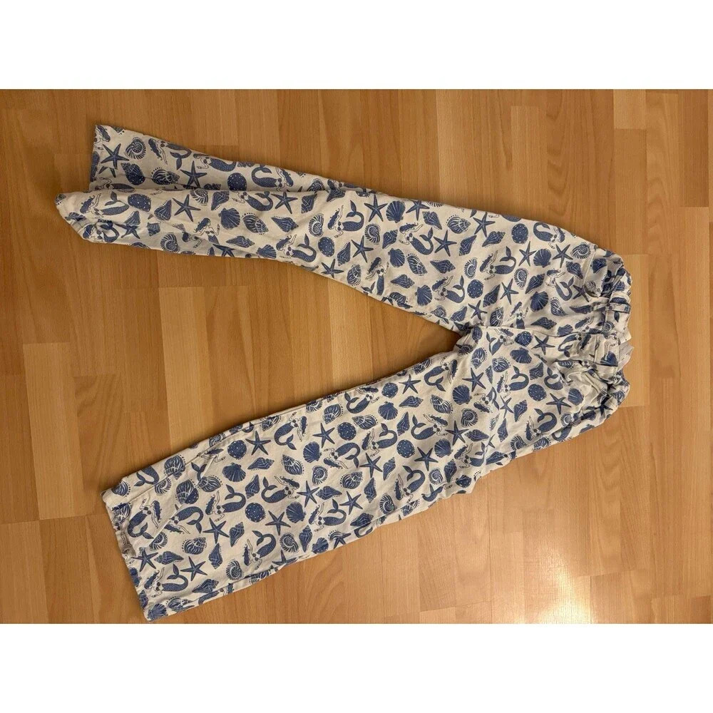 Printed High-Waisted Baggy Wide-Leg Jeans for Girls